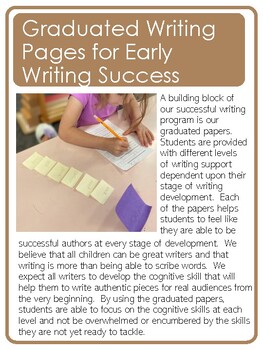 Preview of Graduated Writing Papers to Support Independent Writing Development