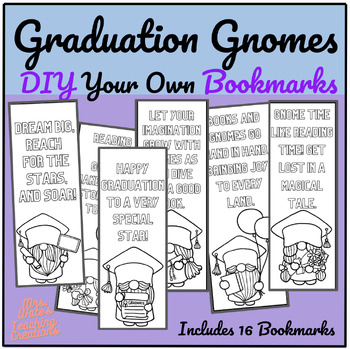 Preview of End of Year Activities & Graduating Gnomes Craft Bookmarks