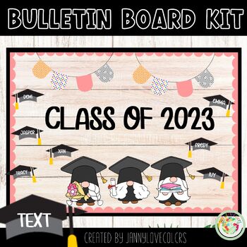 Preview of Graduating Gnomes - Graduation - May & June Bulletin Board Kit- Door Decor