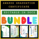 Graduation Award AppreciationCertificates Bundle | Editabl