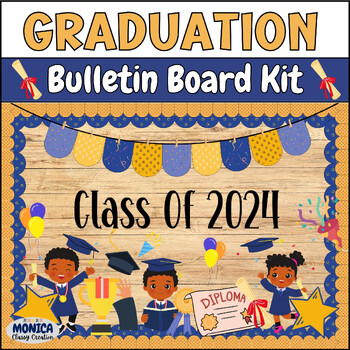 Preview of Graduation Bulletin Board Kit-Class Of 2024 Classroom Decor-Future Is Bright Set
