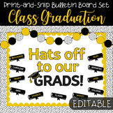 Graduation Bulletin Board Kit, Editable Diploma Graphics, 