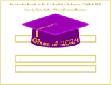 Graduation Cap Purple Paper Party Hat Printable With Class