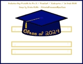 Graduation Cap School Navy Blue Paper Party Hat Printable 