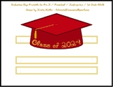 Graduation Cap School Red Paper Party Hat Printable Class 
