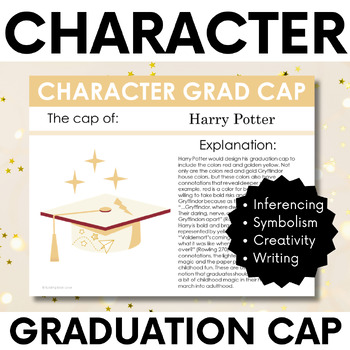 Preview of Graduation Cap Symbolism: A fun end-of-the-year writing assignment and activity