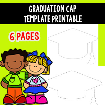 Preview of Graduation Cap Template Printable - 6 Different
