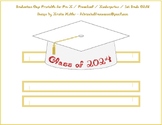 Graduation Cap White Paper Party Hat Printable Class of 20