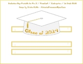 Graduation Cap White Paper Party Hat Printable With Class 
