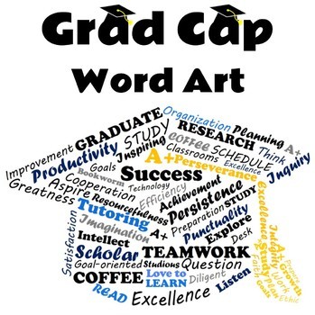 Preview of Graduation Cap Word Art