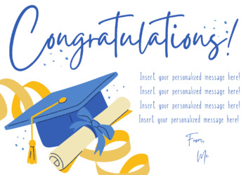Preview of Graduation Card - Thank You Card