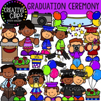 Preview of Graduation Ceremony Clipart {Creative Clips Clipart}