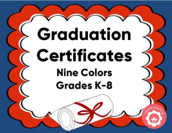 Preview of Graduation Certificates Grades K-8