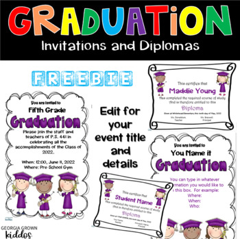 TK-2nd Promotion Certificates FREEBIE BW & COLOR by Sprinkles and School