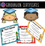 Editable Graduation Certificates (Prek, Kindergarten)