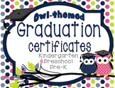 Graduation Certificates Owl Theme
