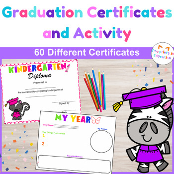Preview of Graduation Certificates | End of Year Activities | PreK and Kindergarten Diploma