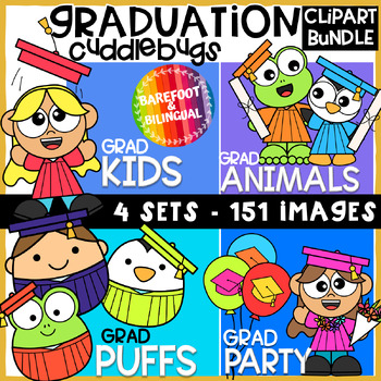 Preview of Cute Graduation Clipart Bundle - Cuddlebugs Collection