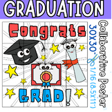 Graduation Collaborative Coloring Poster | Congrats Grad! 
