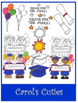 Preview of Preschool and Kindergarten Graduation Clip Art Collection