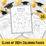 Graduation Coloring Pages | Class of 2024 Congrats Grad En