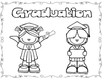 Preview of Graduation Coloring Pages FREEBIE!