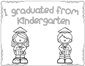 graduation coloring pages freebie by kindergarten princess tpt
