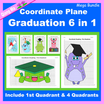 Preview of Graduation Coordinate Plane Graphing Picture: Graduation Mega Bundle 6 in 1