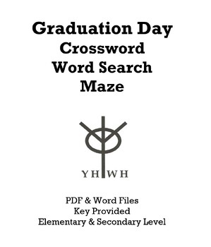 Graduation Day Crossword Word Search Maze by Plato TPT