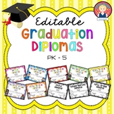 Graduation Diplomas for PK-5 {EDITABLE}.