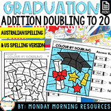 Graduation/End of Year Color by Code Addition Doubles with