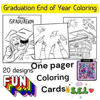 Preview of Graduation End of Year Coloring SEL early finisher printable