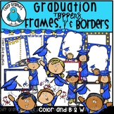 Graduation Frames, Toppers, and Borders Clip Art Set