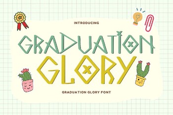 Preview of Graduation Glory Bubble font letters for teachers