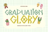 Graduation Glory Bubble font letters for teachers
