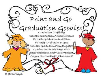 Preview of Graduation Goodies and Craftivity!