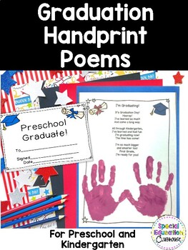 Preview of Graduation Handprint Poems & Certificates for Preschool and Kindergarten