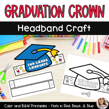 Graduation Hat Paper Headband Printable Coloring