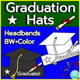 Graduation Hats Printable Cap Template Headbands Graduate 