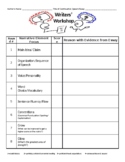 Graduation Speech Writer's Workshop Student Feedback Sheet