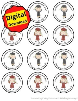 Preview of Graduation Stickers for Preschool and Kindergarten with award stickers bundle