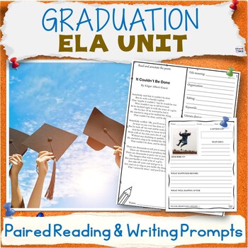 Preview of Graduation Unit - End of School Year Reading Activity Packet, Writing Prompts