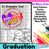 Graduation Word Search Activity Puzzle : Early Finisher : 