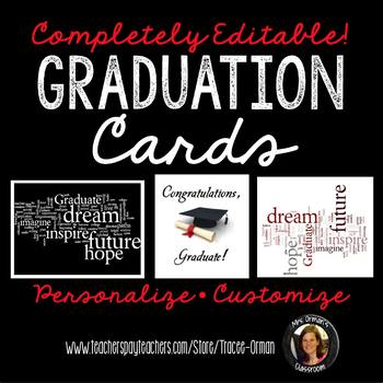 Preview of Graduation or Promotion Cards - Personalize, Editable