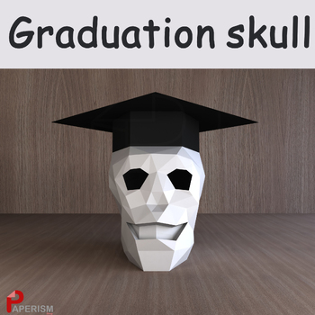 Preview of Graduation skull papercrafts, DIY graduation activity, end of the year crafts