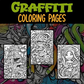 Preview of Graffiti Coloring pages Mixed With Doodles