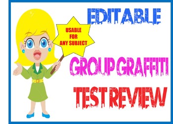 Preview of Graffiti Group Test Review Activity with lesson plan and picture examples