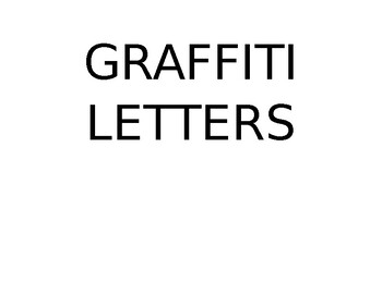 graffiti letters teaching resources teachers pay teachers