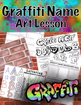 Preview of Graffiti Name Art Lesson