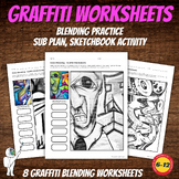 Graffiti Worksheets 2 Color Blending-Graffiti Art Lesson, 